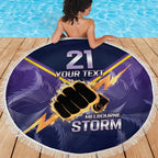 NRL Storm Custom Beach Blanket Minimalism Style