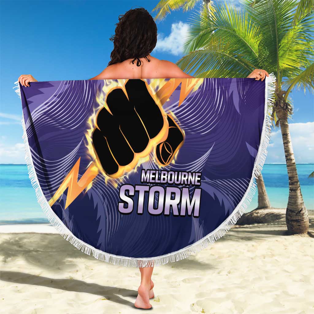 NRL Storm Custom Beach Blanket Minimalism Style