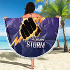 NRL Storm Custom Beach Blanket Minimalism Style