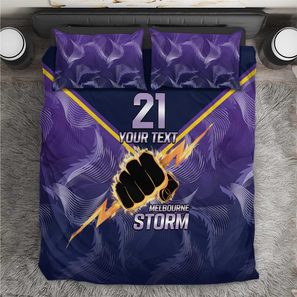 NRL Storm Custom Bedding Set Minimalism Style