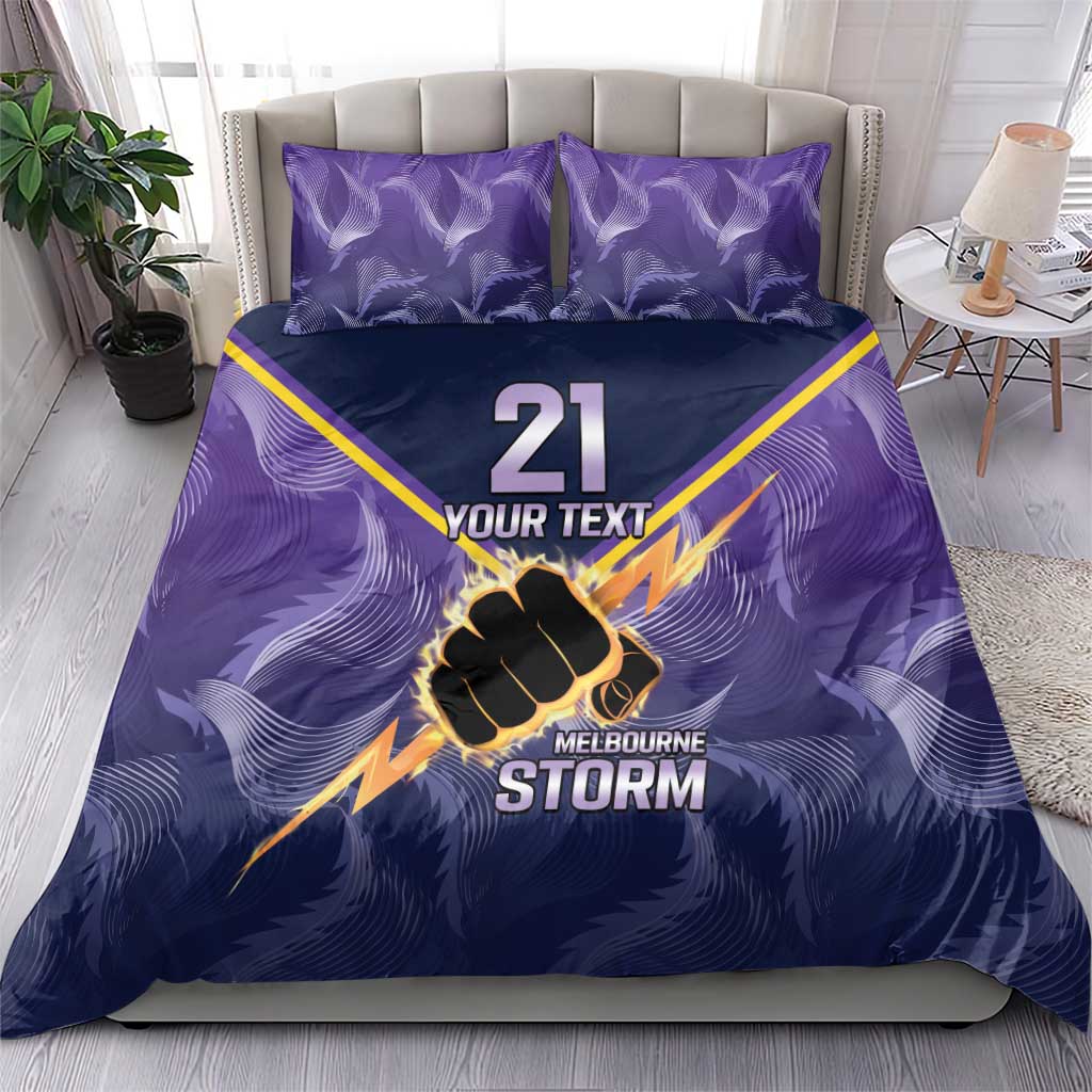 NRL Storm Custom Bedding Set Minimalism Style