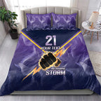 NRL Storm Custom Bedding Set Minimalism Style