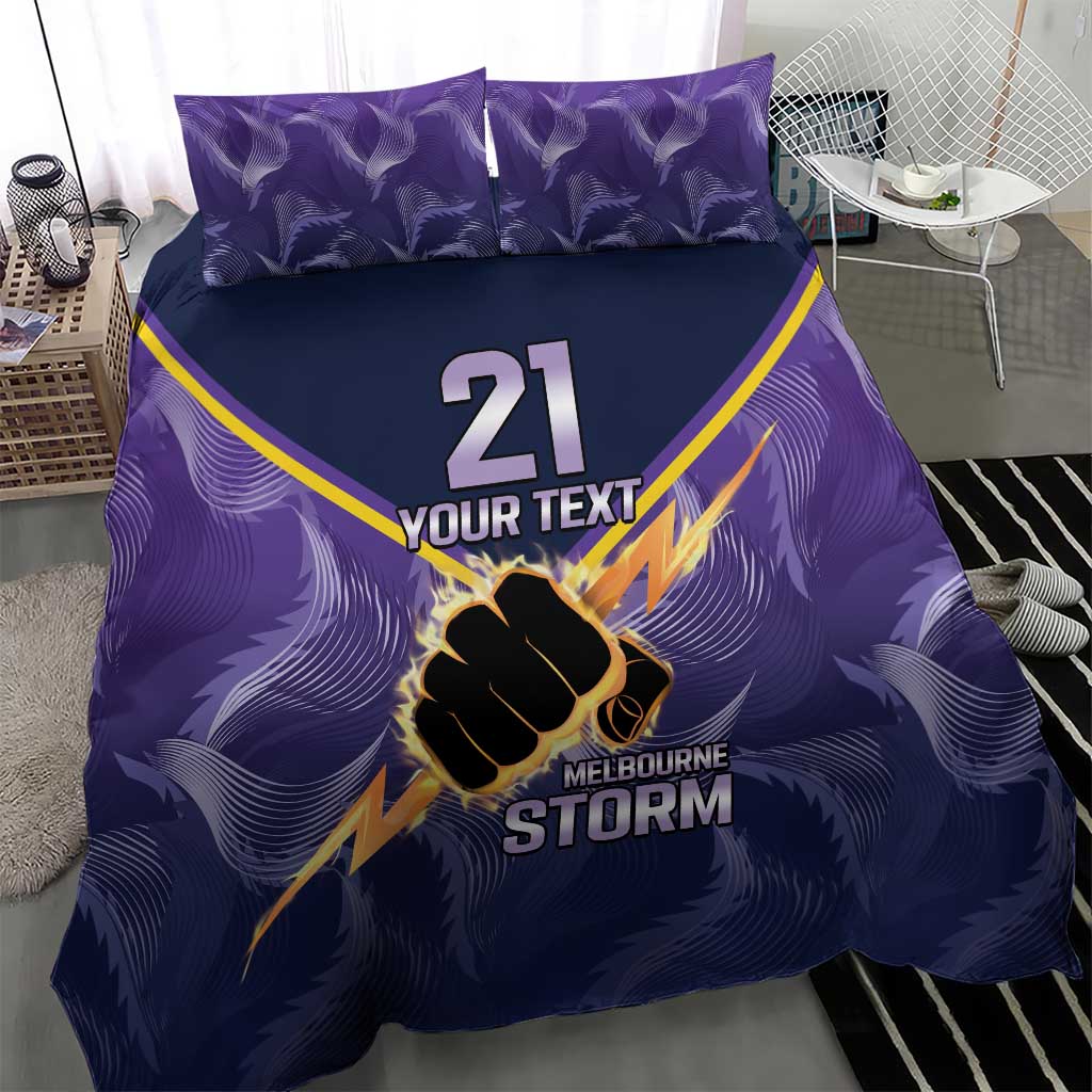 NRL Storm Custom Bedding Set Minimalism Style