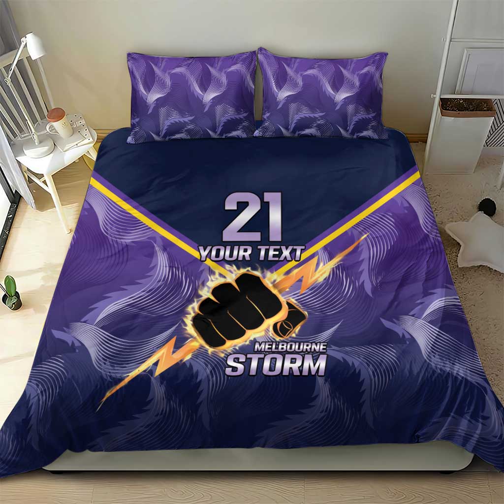 NRL Storm Custom Bedding Set Minimalism Style