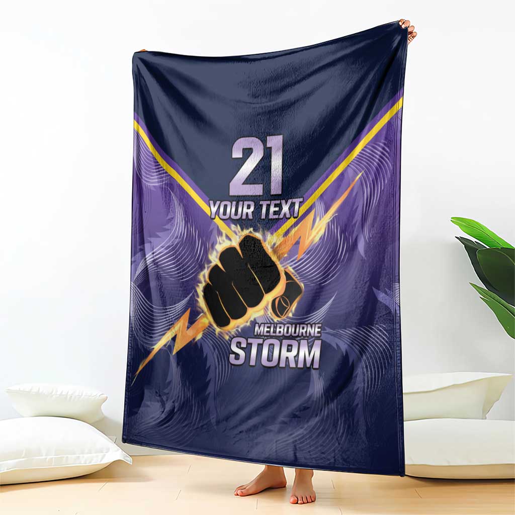 NRL Storm Custom Blanket Minimalism Style