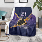 NRL Storm Custom Blanket Minimalism Style