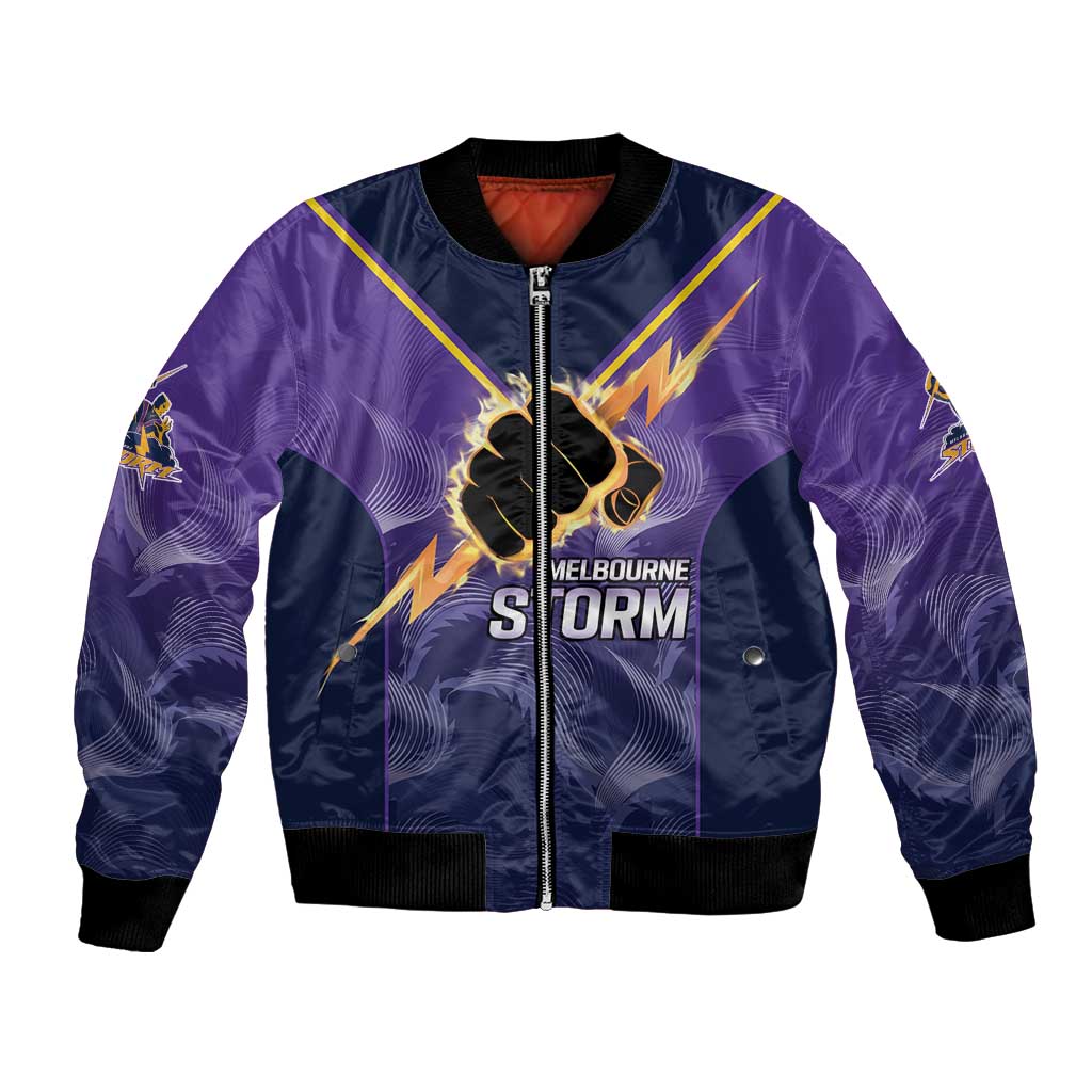 NRL Storm Custom Bomber Jacket Minimalism Style