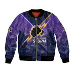 NRL Storm Custom Bomber Jacket Minimalism Style
