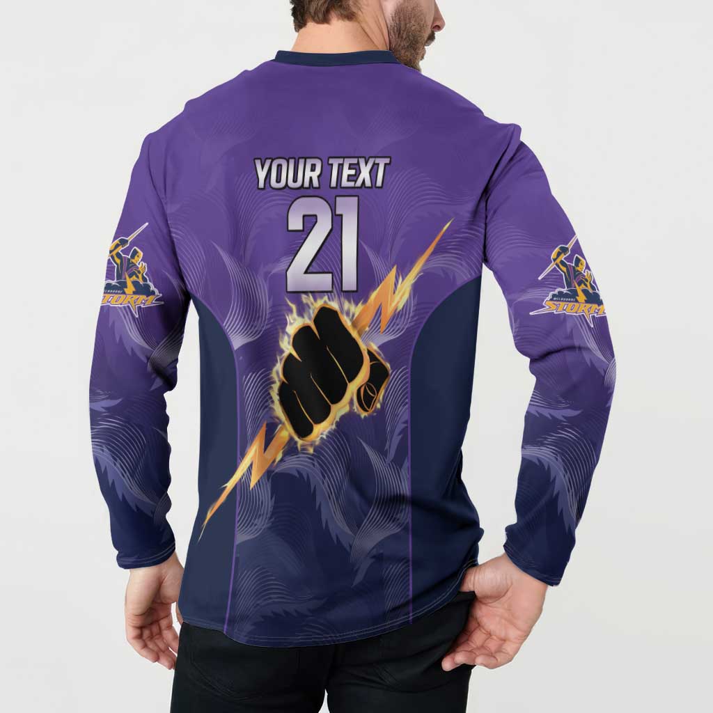 NRL Storm Custom Button Sweatshirt Minimalism Style