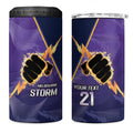 NRL Storm Custom 4 in 1 Can Cooler Tumbler Minimalism Style