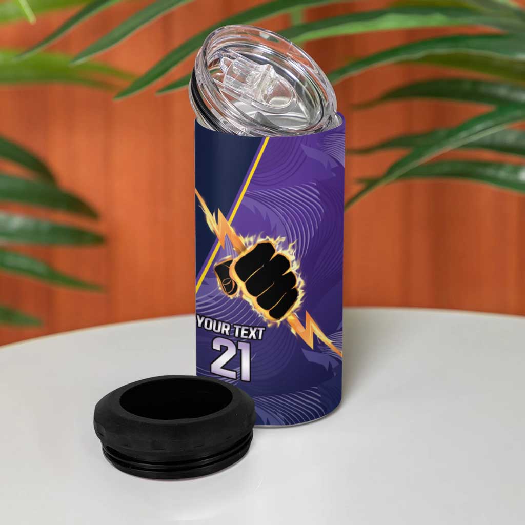 NRL Storm Custom 4 in 1 Can Cooler Tumbler Minimalism Style