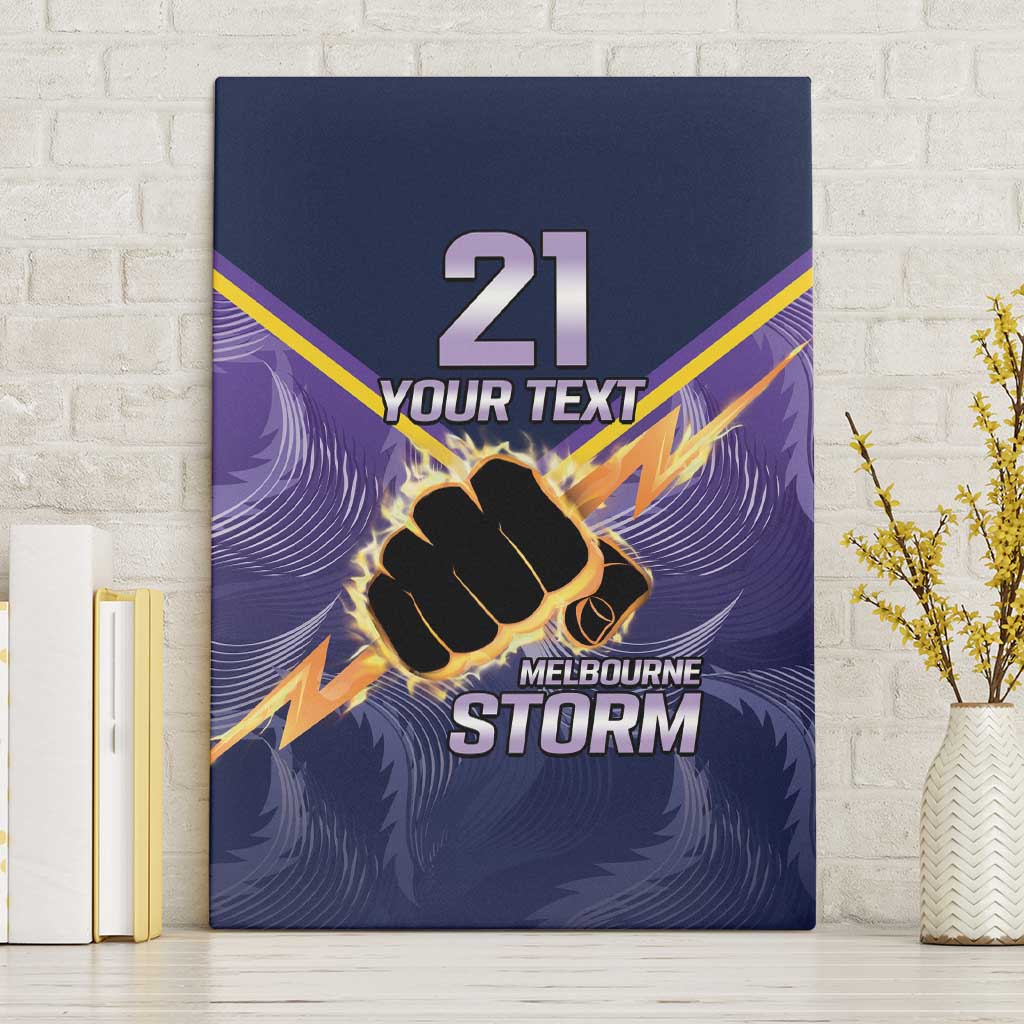 NRL Storm Custom Canvas Wall Art Minimalism Style