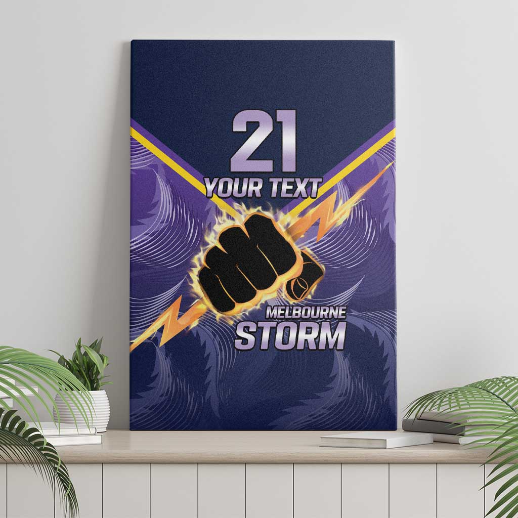 NRL Storm Custom Canvas Wall Art Minimalism Style