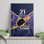 NRL Storm Custom Canvas Wall Art Minimalism Style