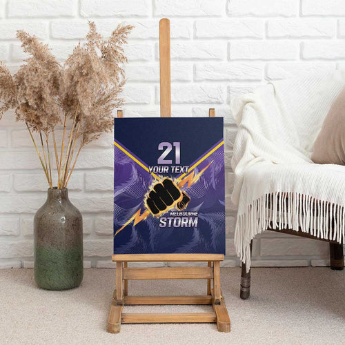 NRL Storm Custom Canvas Wall Art Minimalism Style