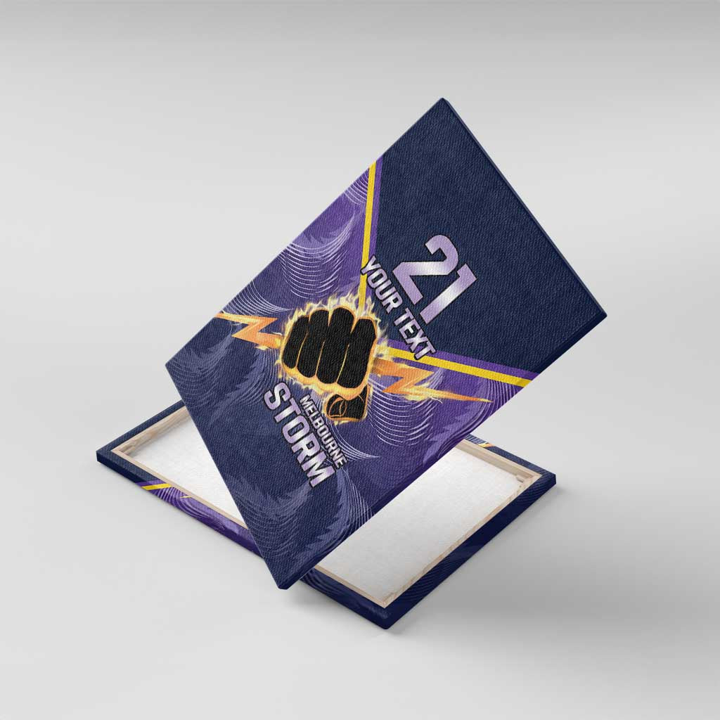 NRL Storm Custom Canvas Wall Art Minimalism Style