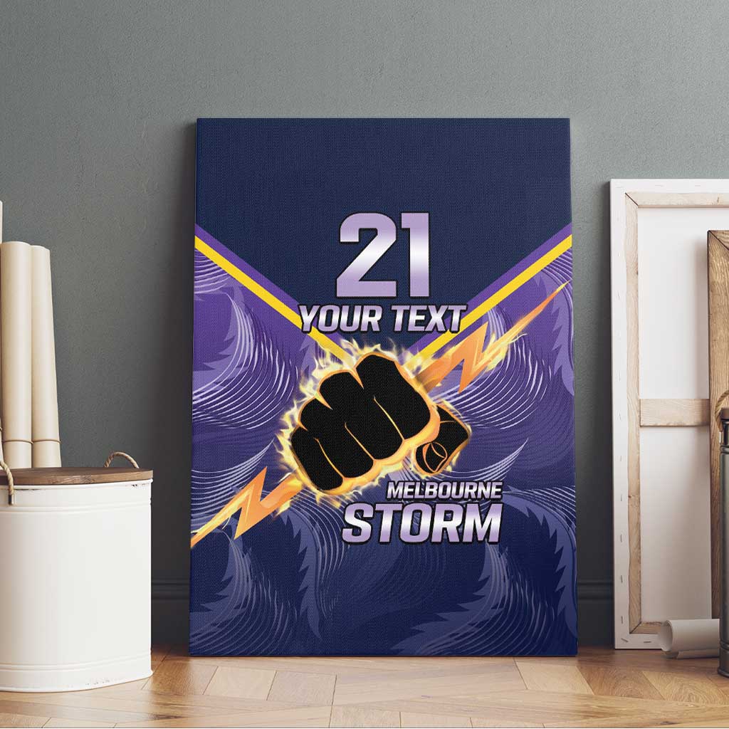 NRL Storm Custom Canvas Wall Art Minimalism Style