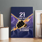 NRL Storm Custom Canvas Wall Art Minimalism Style