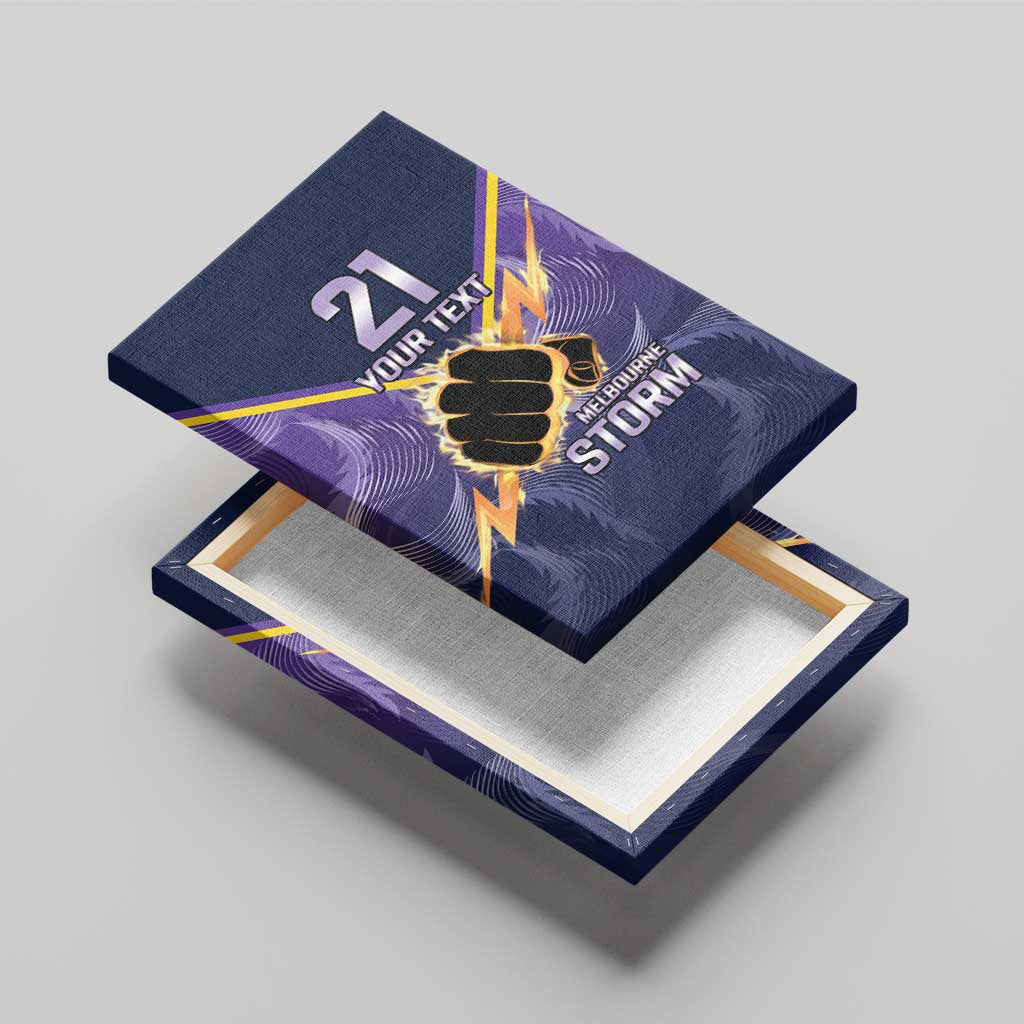 NRL Storm Custom Canvas Wall Art Minimalism Style