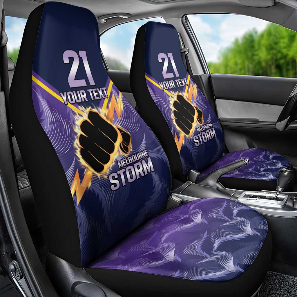 NRL Storm Custom Car Seat Cover Minimalism Style