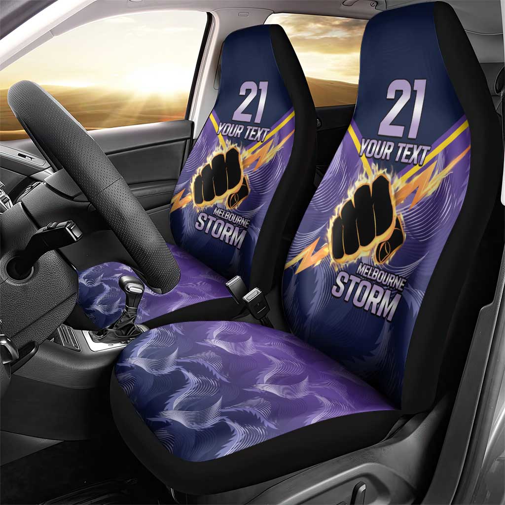 NRL Storm Custom Car Seat Cover Minimalism Style