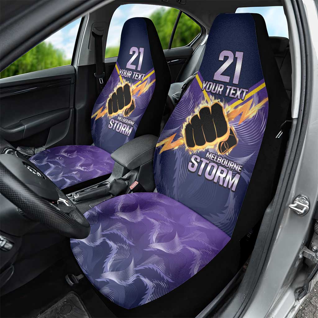 NRL Storm Custom Car Seat Cover Minimalism Style