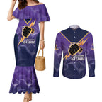 NRL Storm Custom Couples Matching Mermaid Dress and Long Sleeve Button Shirt Minimalism Style
