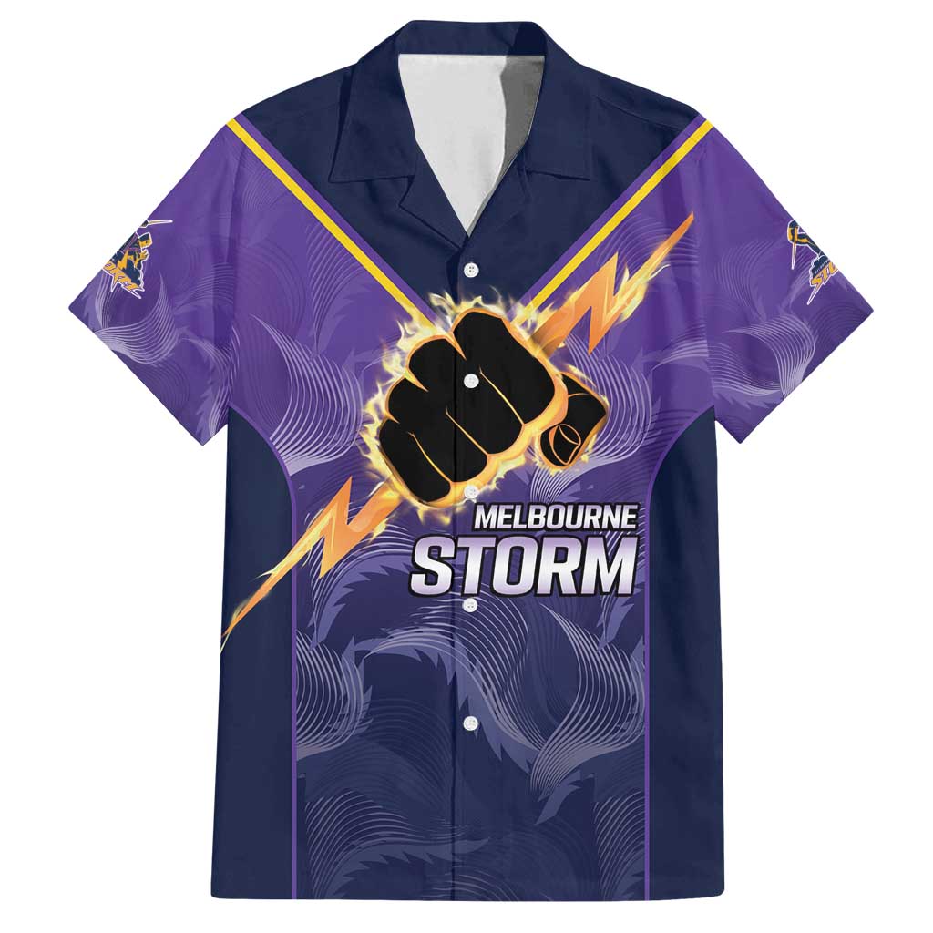 NRL Storm Custom Family Matching Long Sleeve Bodycon Dress and Hawaiian Shirt Minimalism Style