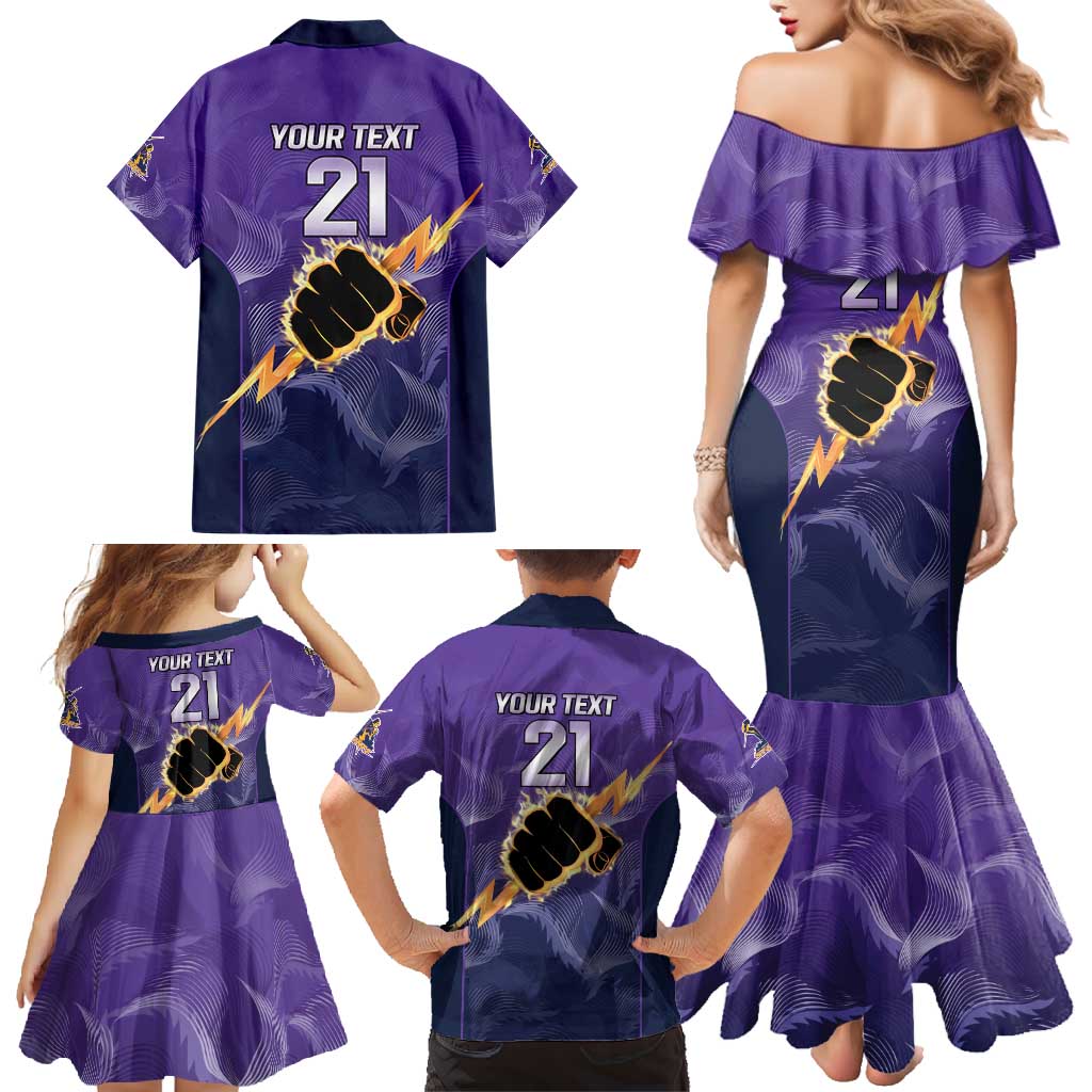 NRL Storm Custom Family Matching Mermaid Dress and Hawaiian Shirt Minimalism Style