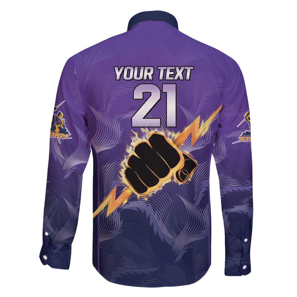 NRL Storm Custom Family Matching Off Shoulder Maxi Dress and Hawaiian Shirt Minimalism Style
