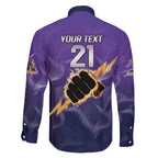 NRL Storm Custom Family Matching Off Shoulder Maxi Dress and Hawaiian Shirt Minimalism Style
