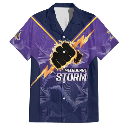 NRL Storm Custom Family Matching Off Shoulder Short Dress and Hawaiian Shirt Minimalism Style