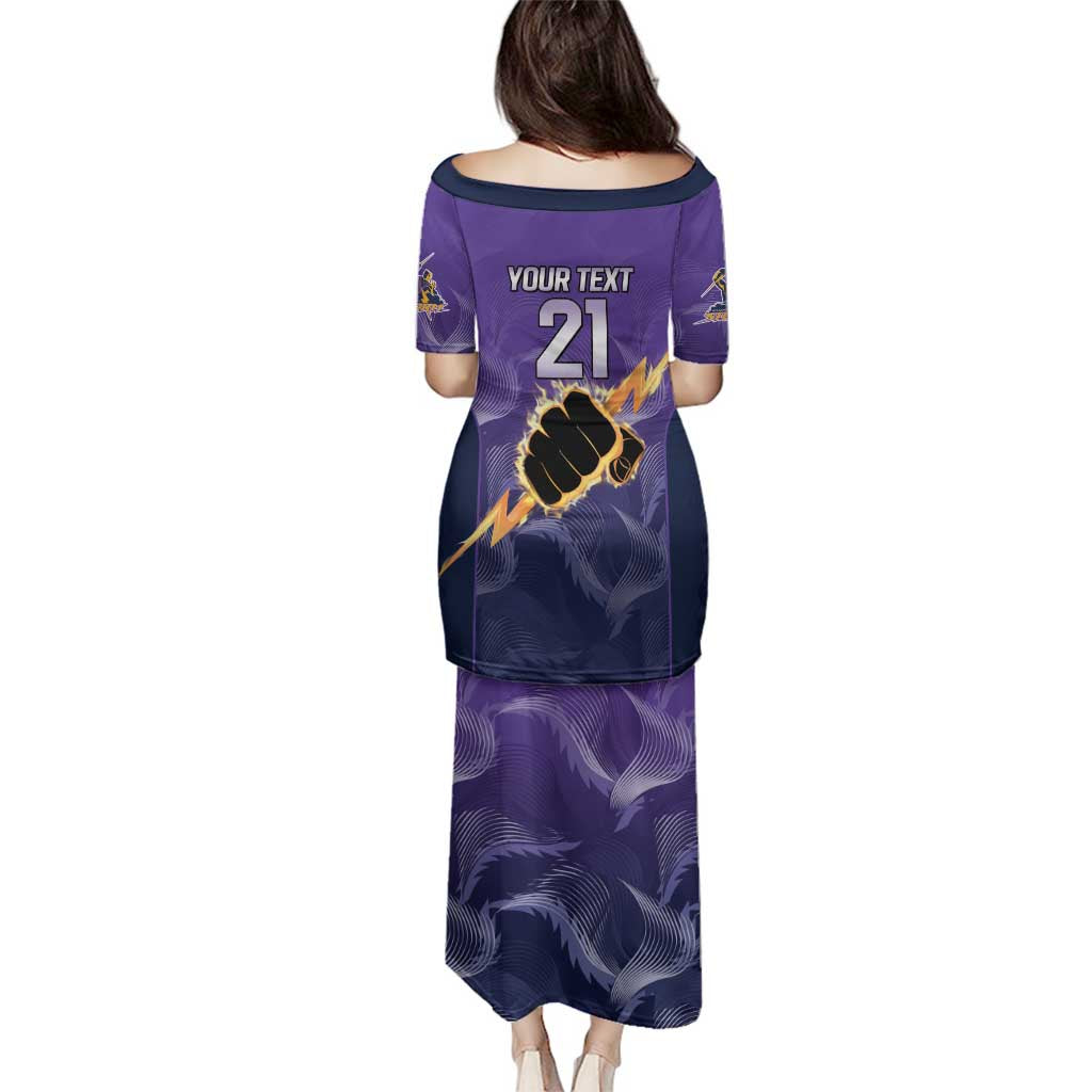 NRL Storm Custom Family Matching Puletasi and Hawaiian Shirt Minimalism Style