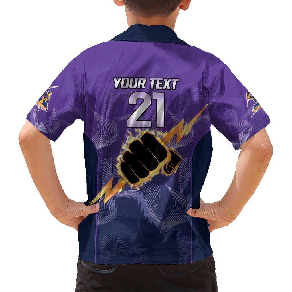 NRL Storm Custom Family Matching Tank Maxi Dress and Hawaiian Shirt Minimalism Style