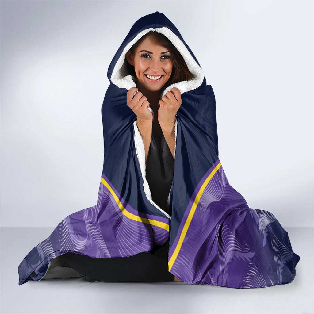 NRL Storm Custom Hooded Blanket Minimalism Style