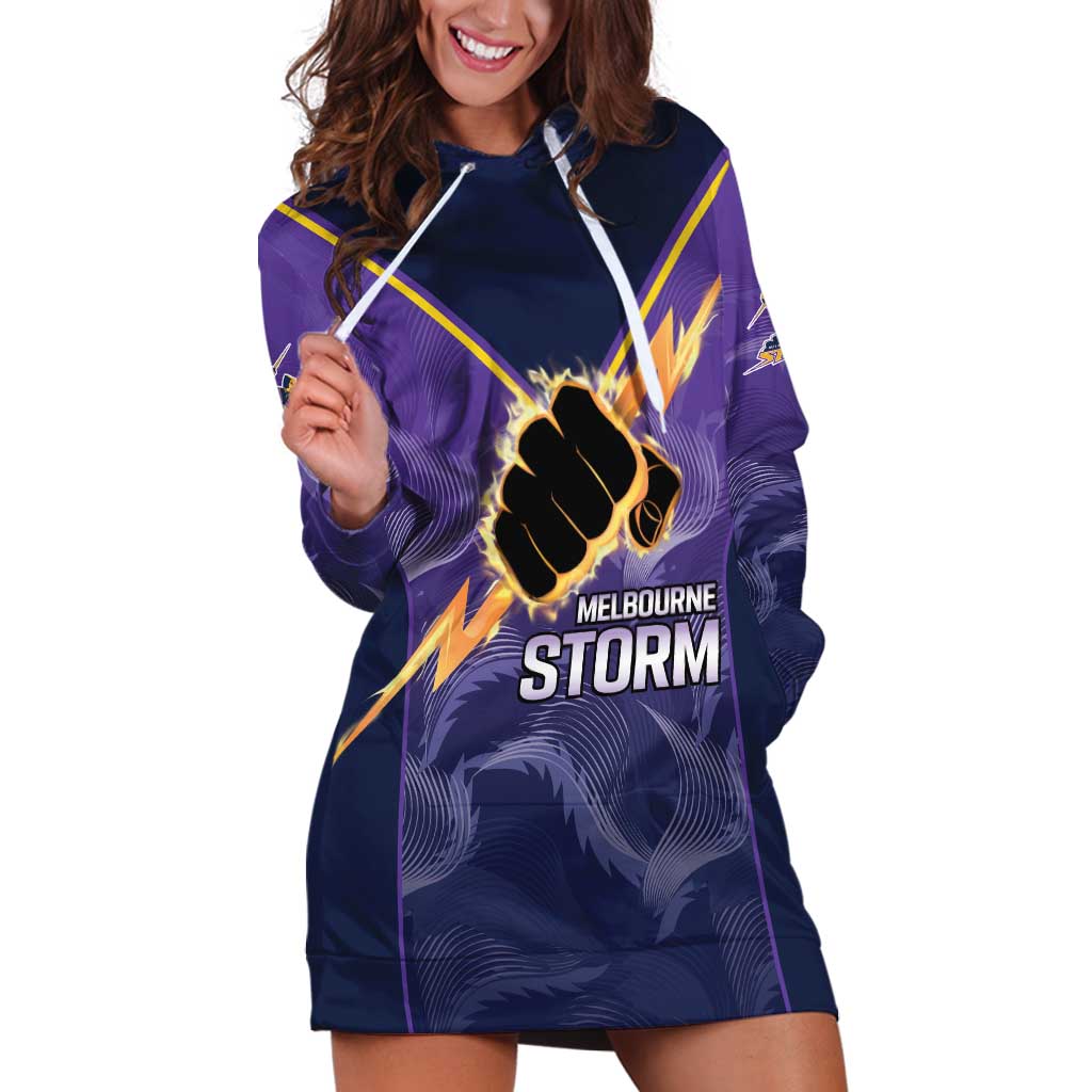 NRL Storm Custom Hoodie Dress Minimalism Style