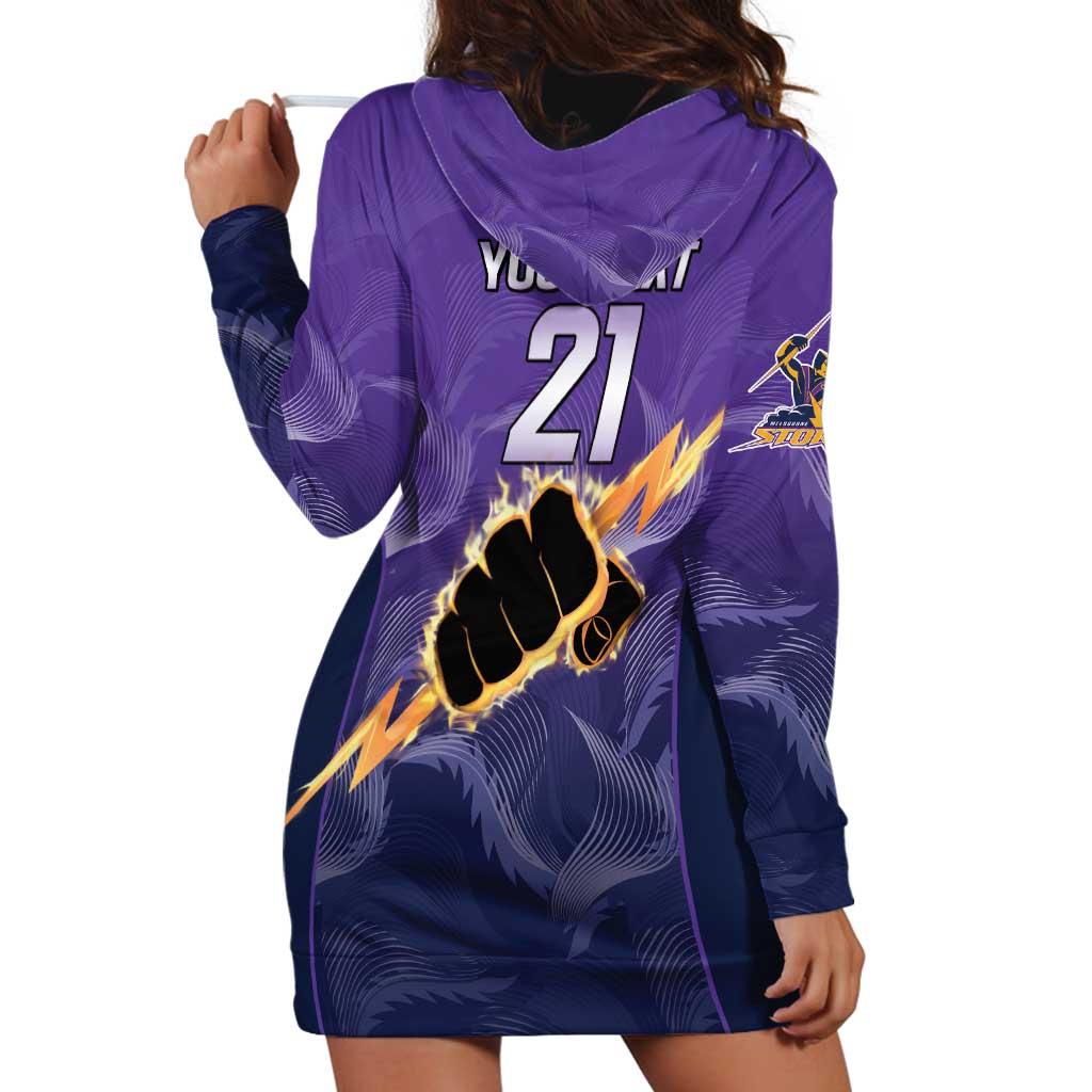 NRL Storm Custom Hoodie Dress Minimalism Style