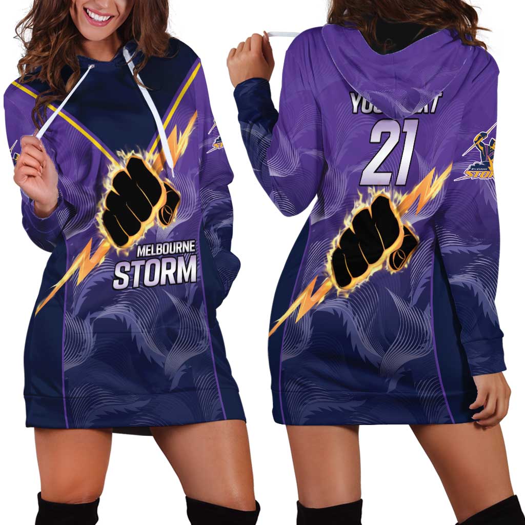 NRL Storm Custom Hoodie Dress Minimalism Style