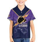 NRL Storm Custom Kid Hawaiian Shirt Minimalism Style