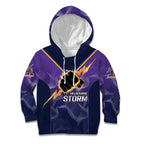 NRL Storm Custom Kid Hoodie Minimalism Style