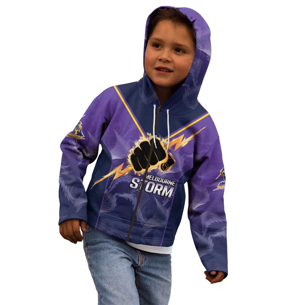 NRL Storm Custom Kid Hoodie Minimalism Style
