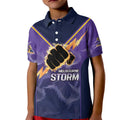 NRL Storm Custom Kid Polo Shirt Minimalism Style