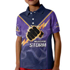 NRL Storm Custom Kid Polo Shirt Minimalism Style