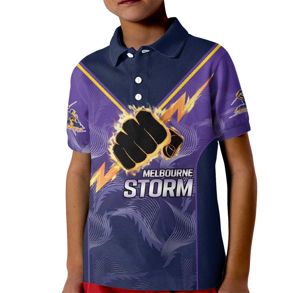 NRL Storm Custom Kid Polo Shirt Minimalism Style