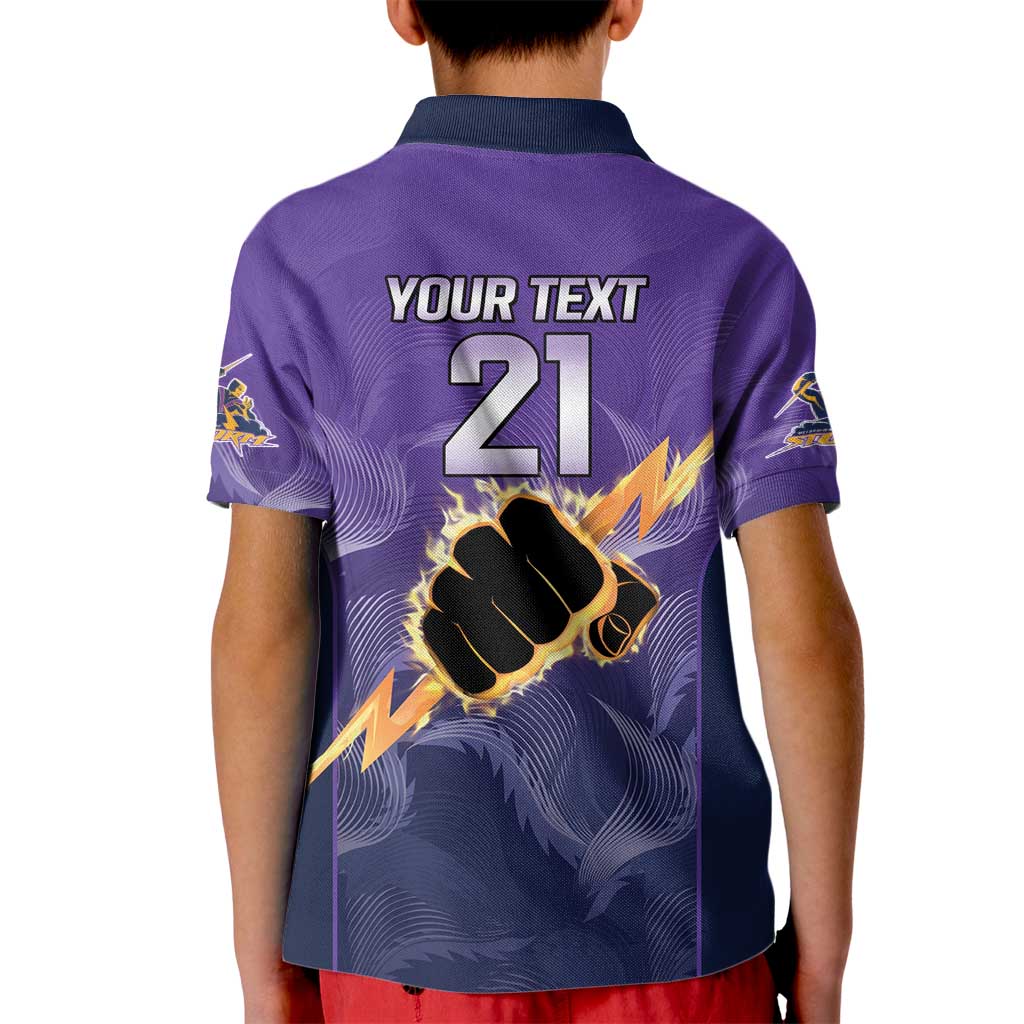 NRL Storm Custom Kid Polo Shirt Minimalism Style