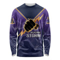 NRL Storm Custom Long Sleeve Shirt Minimalism Style