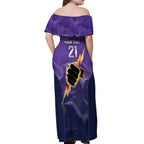 NRL Storm Custom Off Shoulder Maxi Dress Minimalism Style