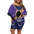NRL Storm Custom Off Shoulder Short Dress Minimalism Style