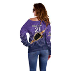 NRL Storm Custom Off Shoulder Sweater Minimalism Style