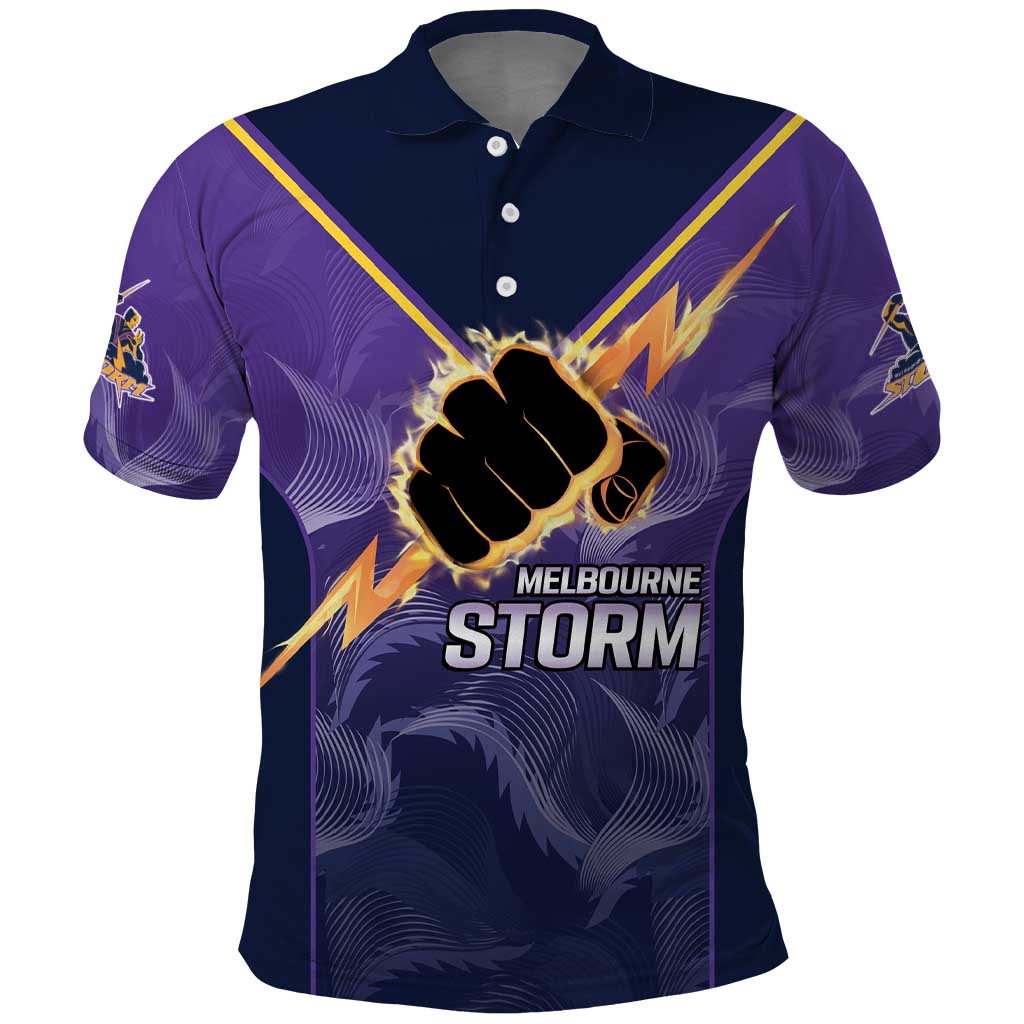 NRL Storm Custom Polo Shirt Minimalism Style